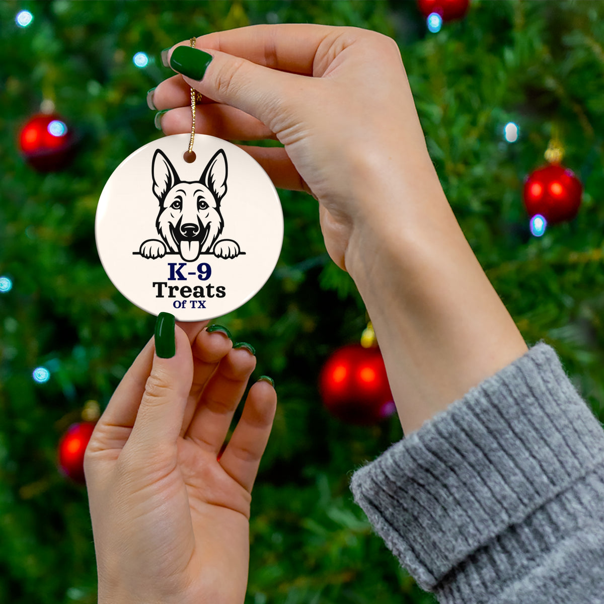 K-9 Treats of TX Ceramic Ornament