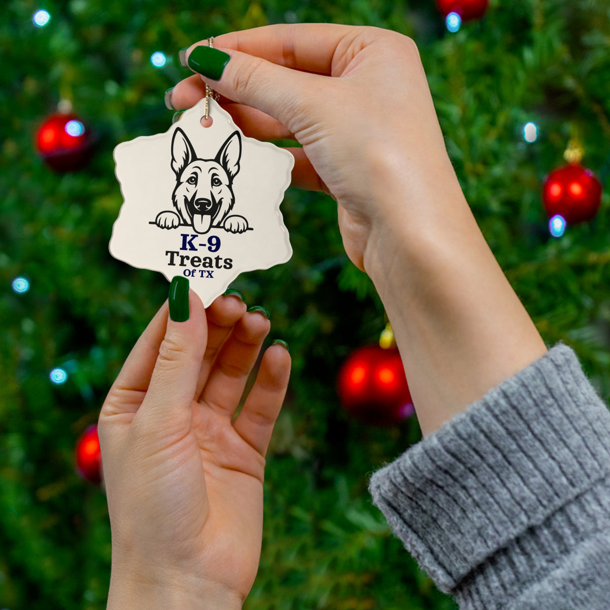 K-9 Treats of TX Ceramic Ornament
