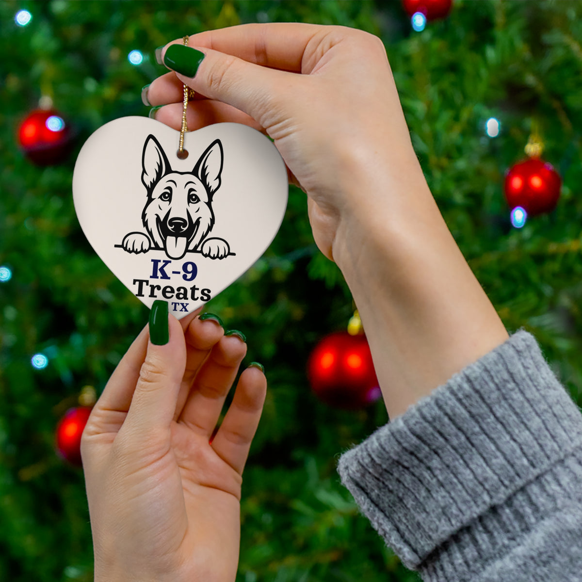 K-9 Treats of TX Ceramic Ornament